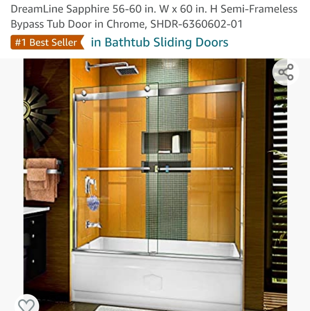 DreamLine Sapphire Tub Shower doors
